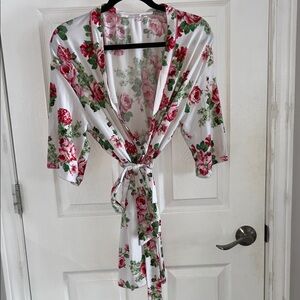Floral Print Women's Robe